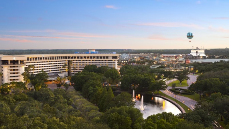 Vista do hotel Hilton Lake Buena Vista em Orlando