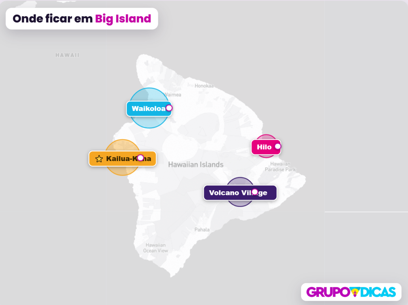 Mapa de Big Island Mapa de Big Island