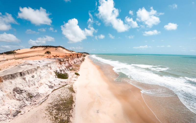 Falésias na Praia de Cacimbinhas