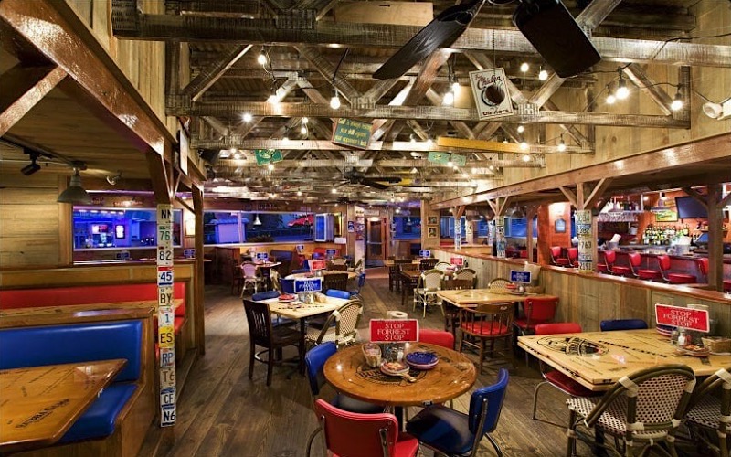 Interior do Bubba Gump Shrimp Co. no Universal CityWalk em Orlando