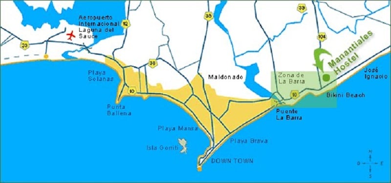 Mapa turístico de Punta del Este