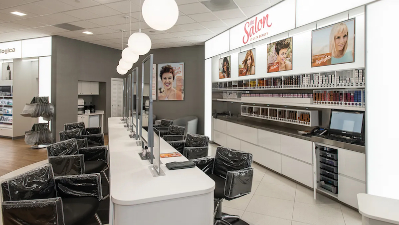 Salão de beleza na loja Ulta Beauty em Orlando