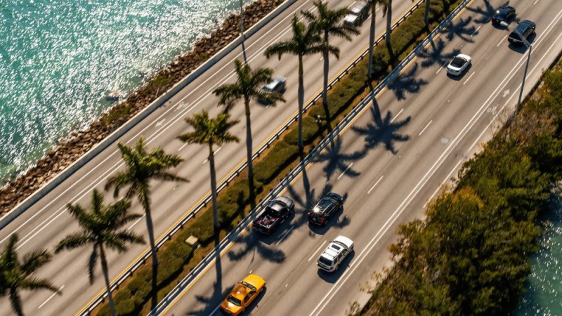 Viagem de carro de Orlando a Miami