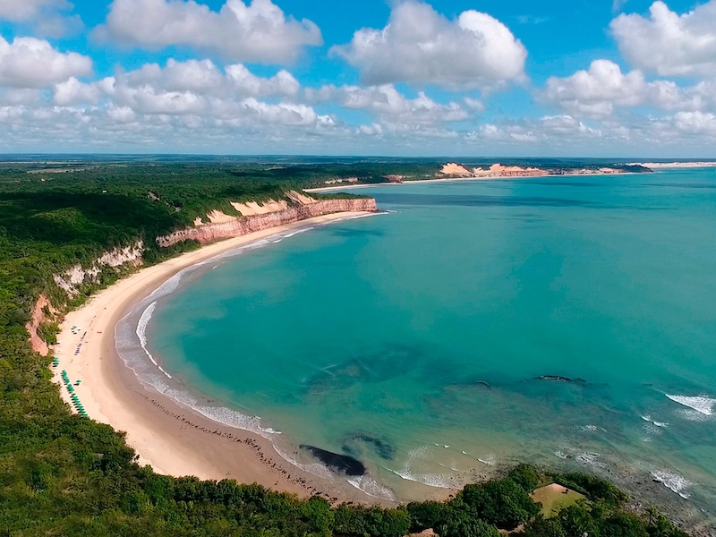 Vista da Praia Baía dos Golfinhos em Pipa