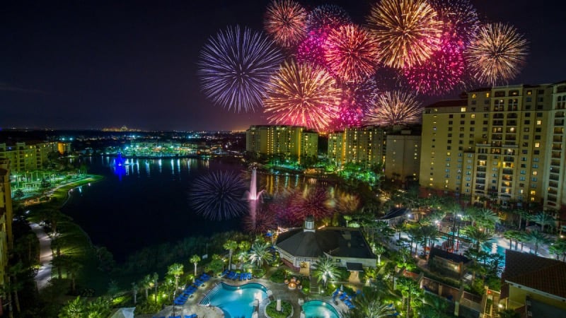 Fogos de artifício de Ano Novo em Orlando