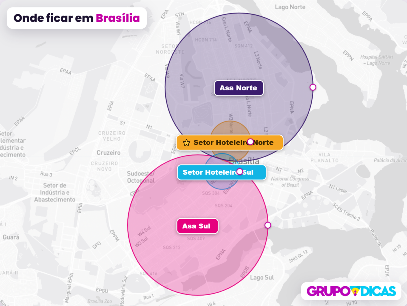 Mapa de Brasília Mapa de Brasília