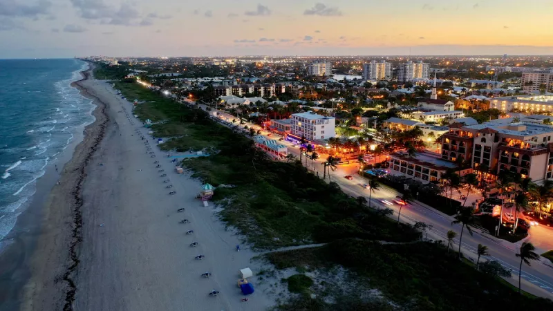 Paisagem do anoitecerem Miami