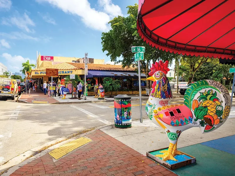 Calle Ocho em Little Havana em Miami