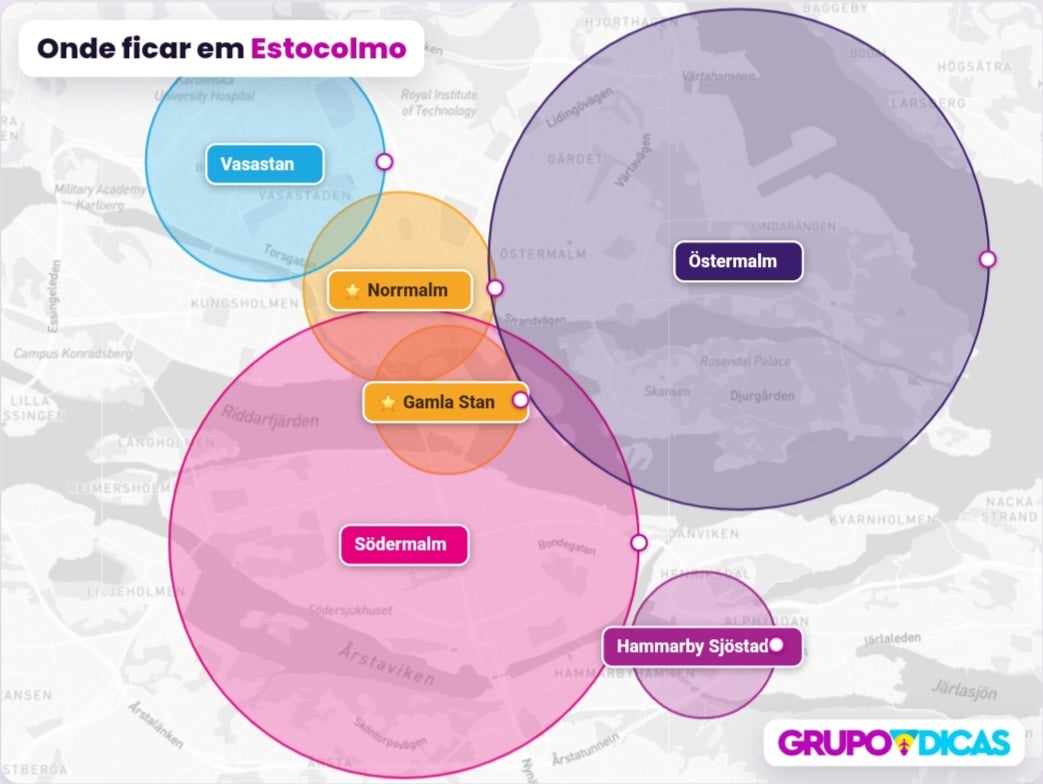 Mapa de Estocolmo Mapa de Estocolmo
