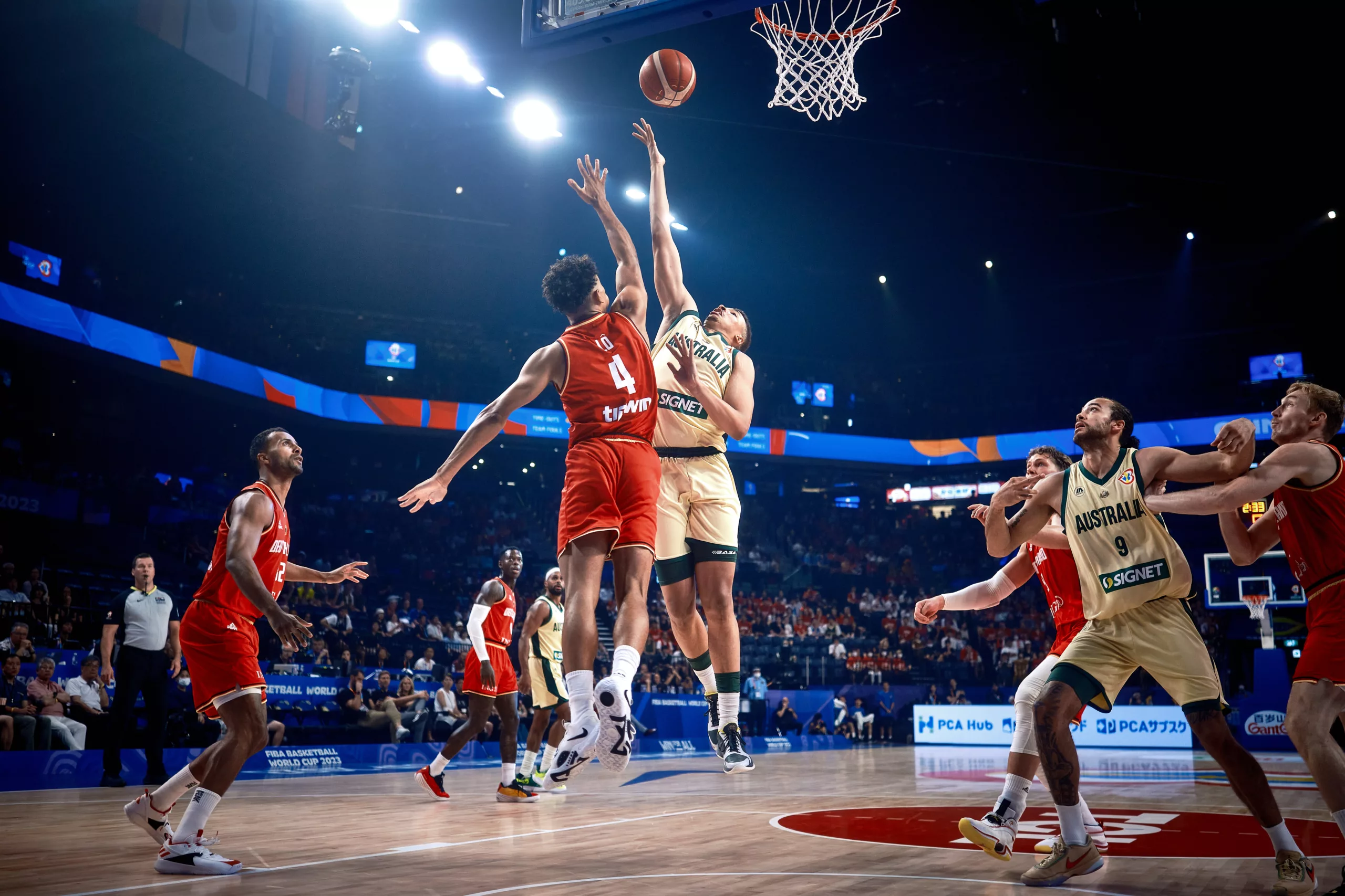 Jogo de basquete na Alemanha