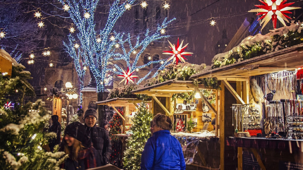 Mercado de Natal em Quebec