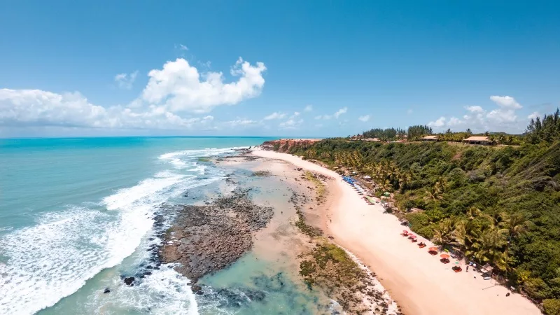 Paisagem da Praia do Amor em Pipa