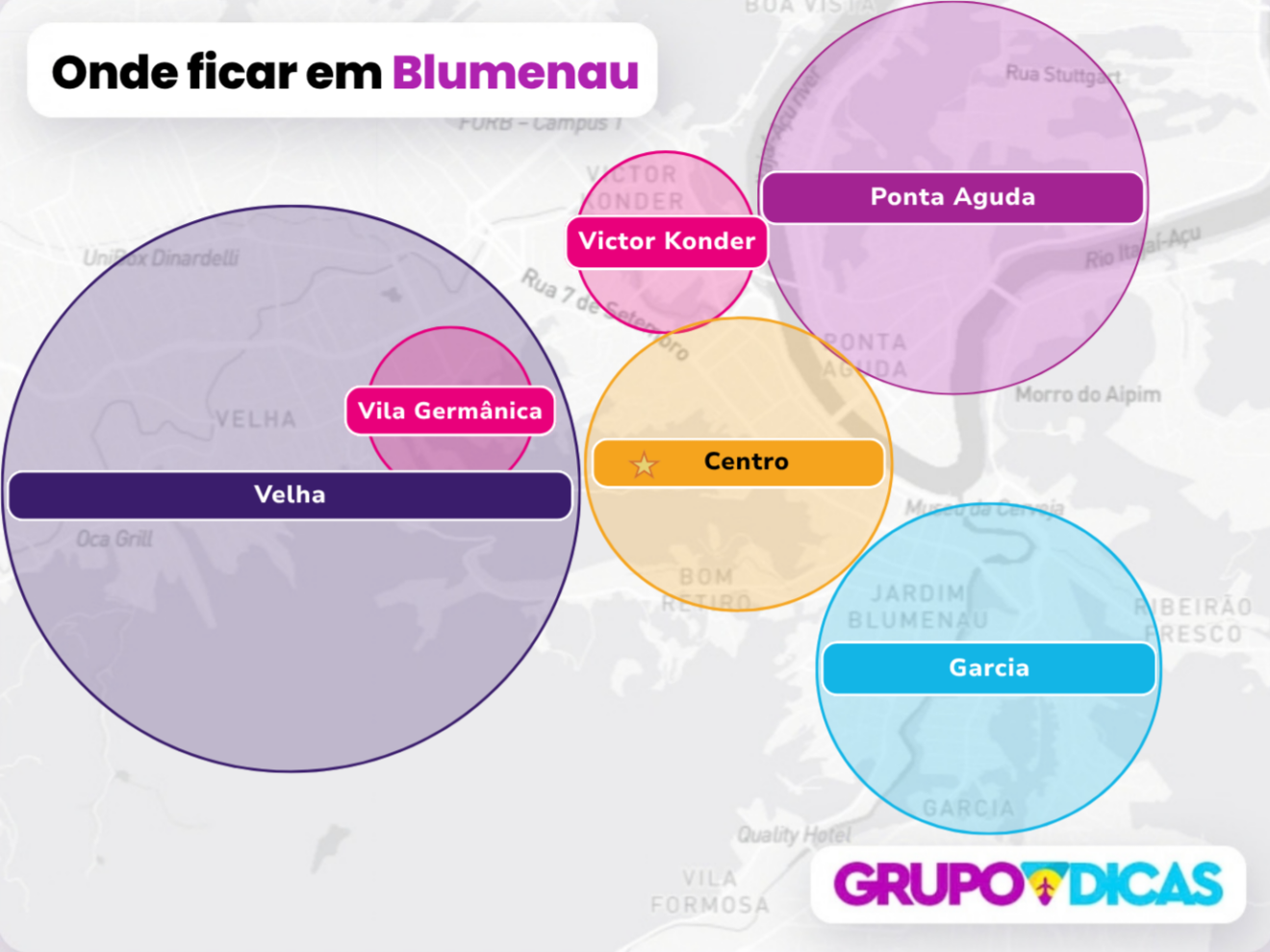 Mapa de Blumenau Mapa de Blumenau