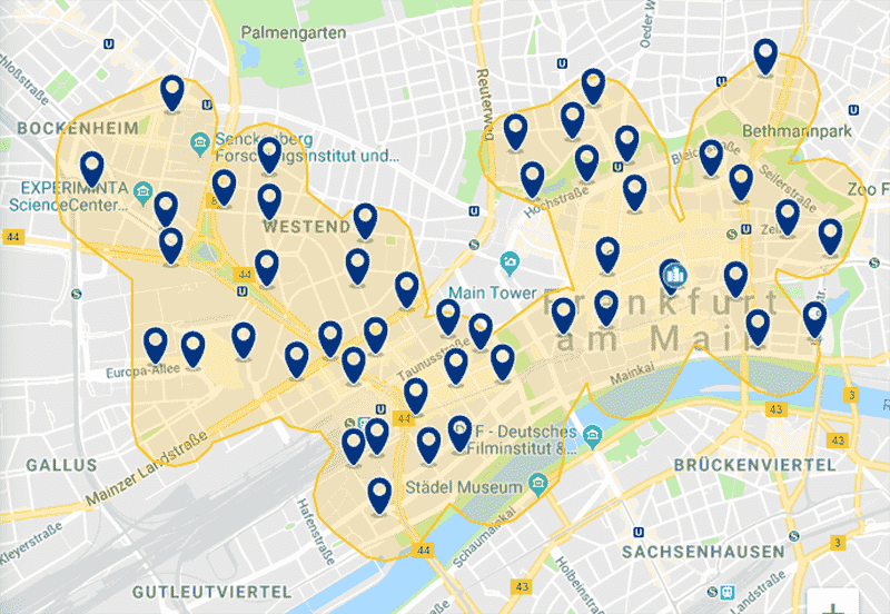 Melhor região para se hospedar em Frankfurt