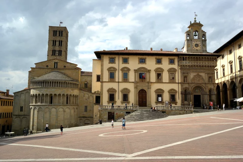 Piazza Grande em Arezzo