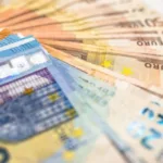 Notas de euro em Frankfurt