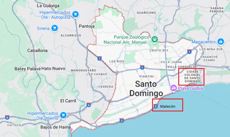 Regiões onde ficar em Santo Domingo