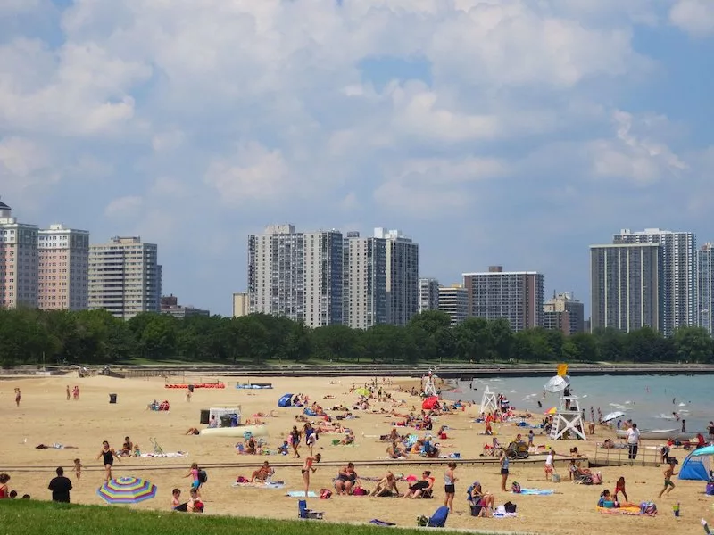 Foster Beach em Chicago