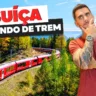 Viajando de trem na Suíça