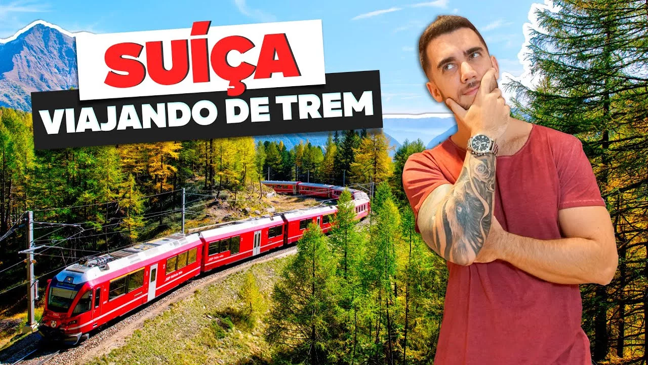 Viajando de trem na Suíça