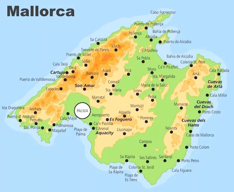 Mapa de Maiorca