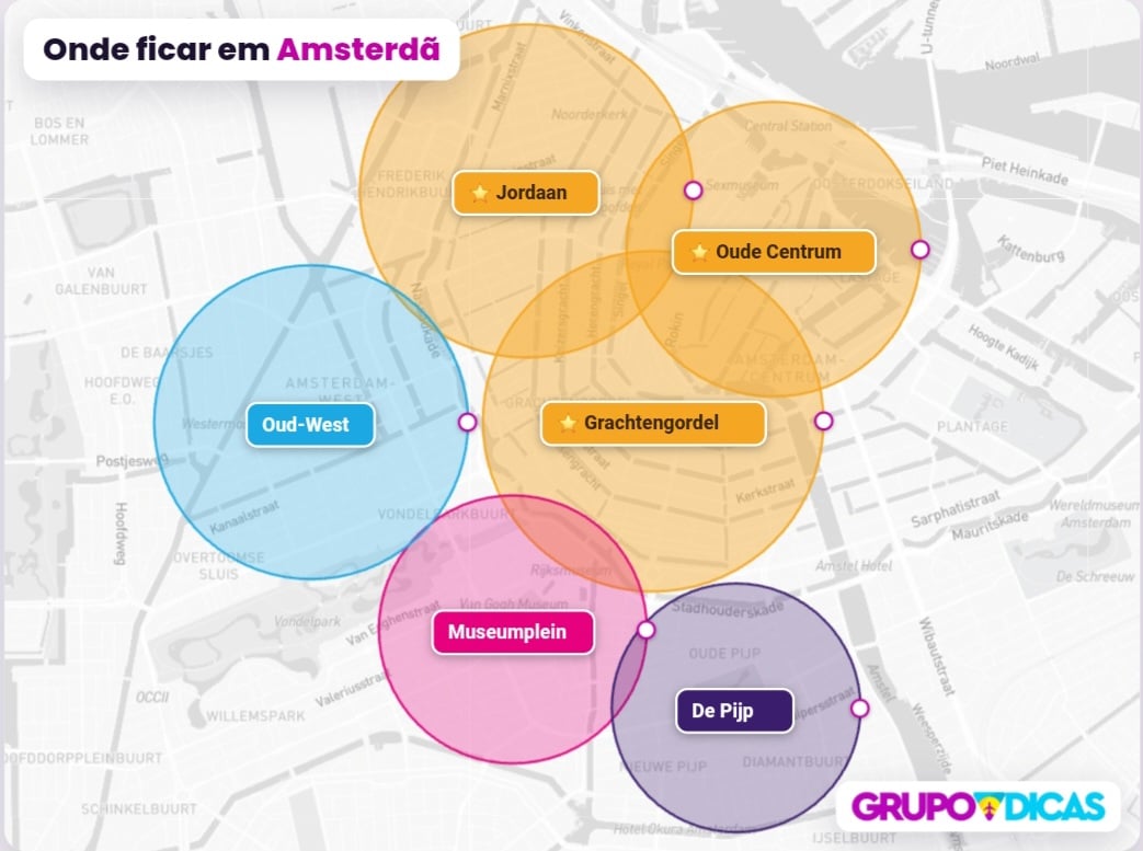 Mapa de Amsterdã Mapa de Amsterdã