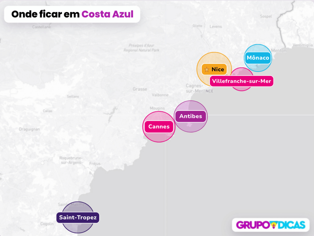 Mapa de Costa Azul Mapa de Costa Azul