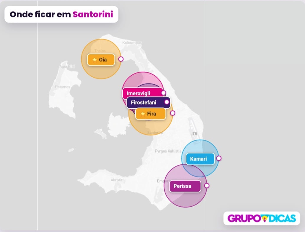 Mapa de Santorini Mapa de Santorini