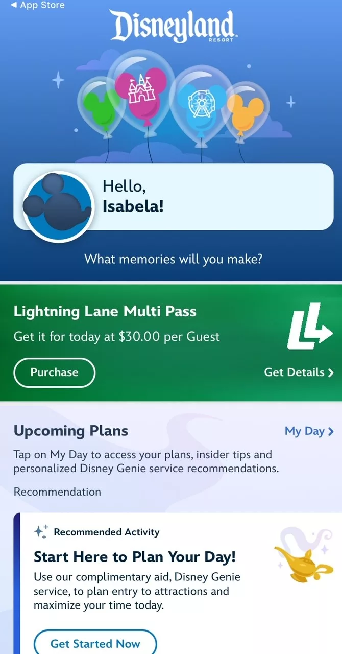 App Disneyland Resort