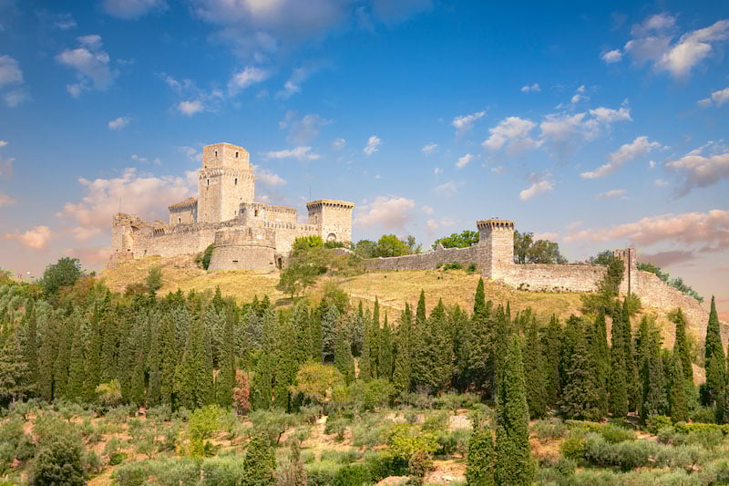 Vista da Rocca Maggiore em Assis