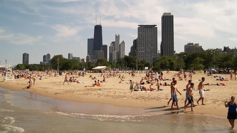 Montrose Beach em Chicago