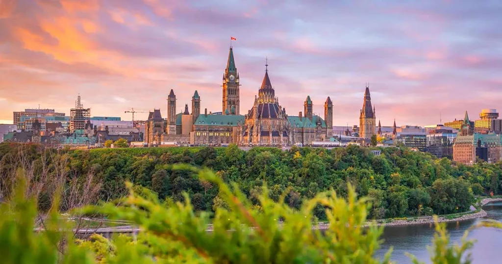 Paisagem em Ottawa no Canadá