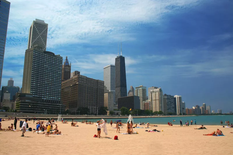 Ohio Street Beach em Chicago