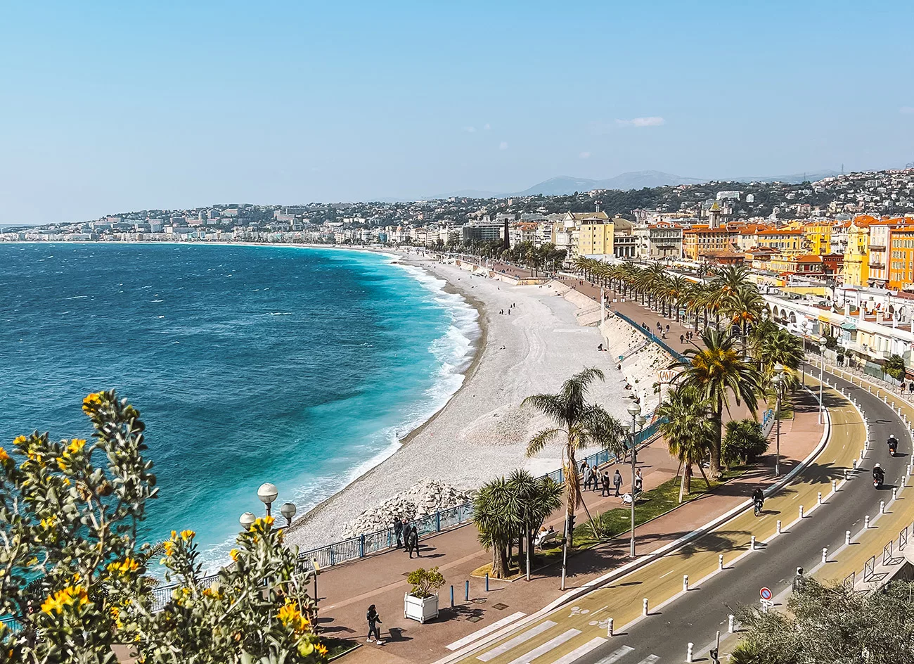 Paisagem na Costa Azul da França