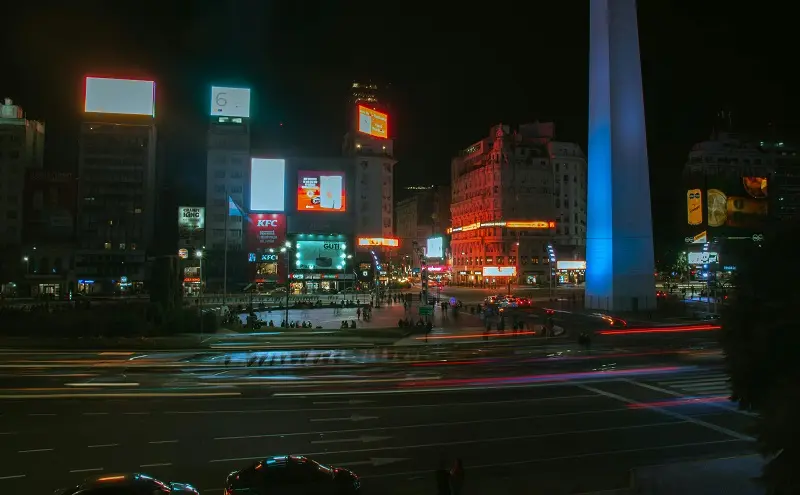 Região do Obelisco em Buenos Aires