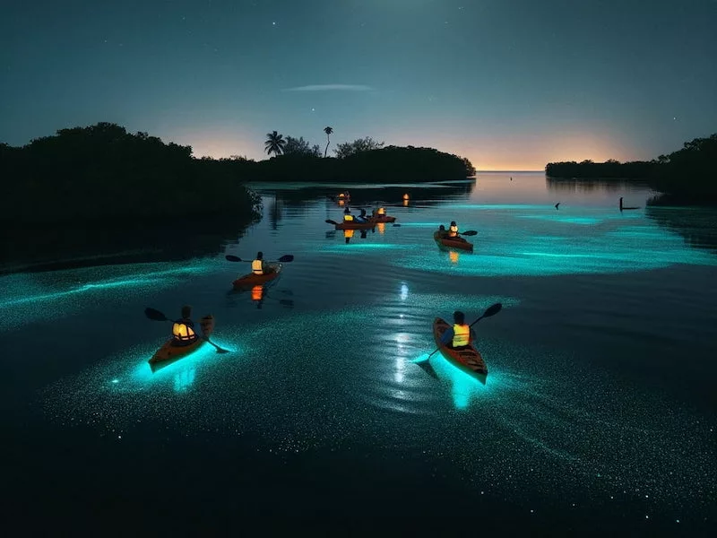 Passeio de caiaque bioluminescente em Cocoa Beach