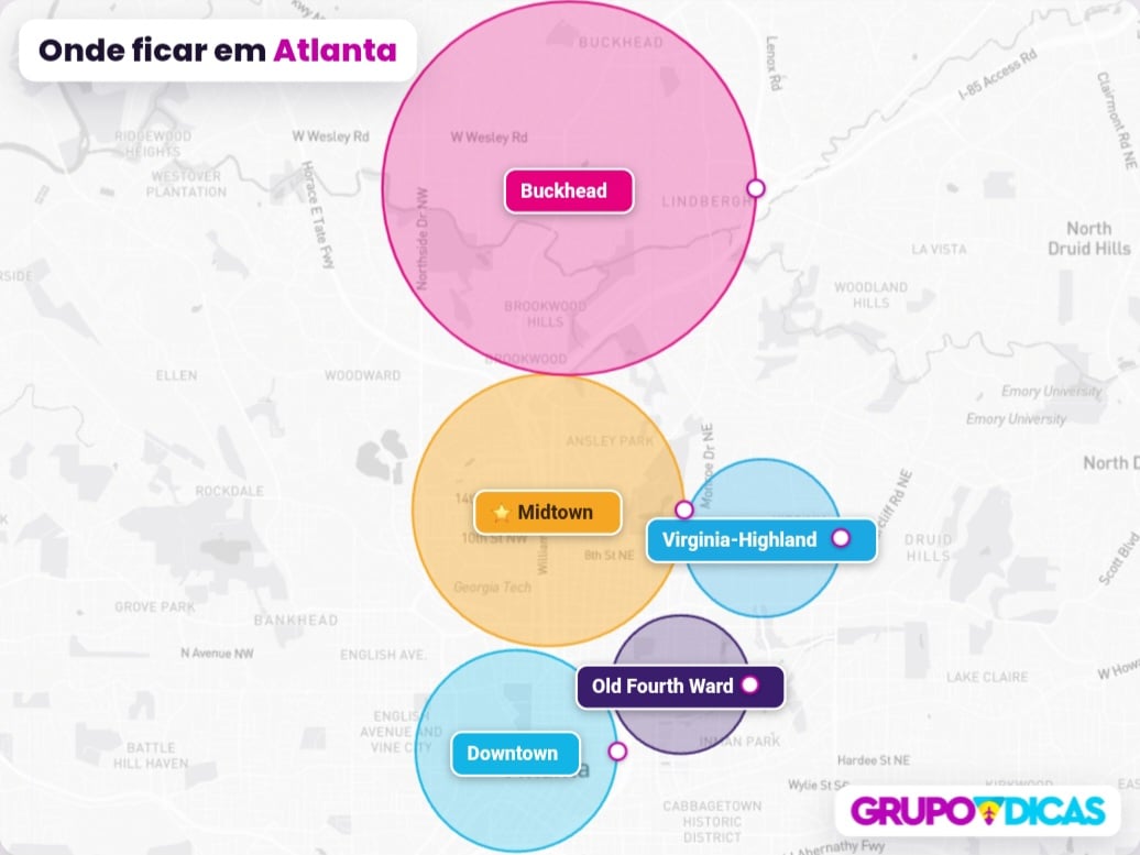 Mapa de Atlanta Mapa de Atlanta