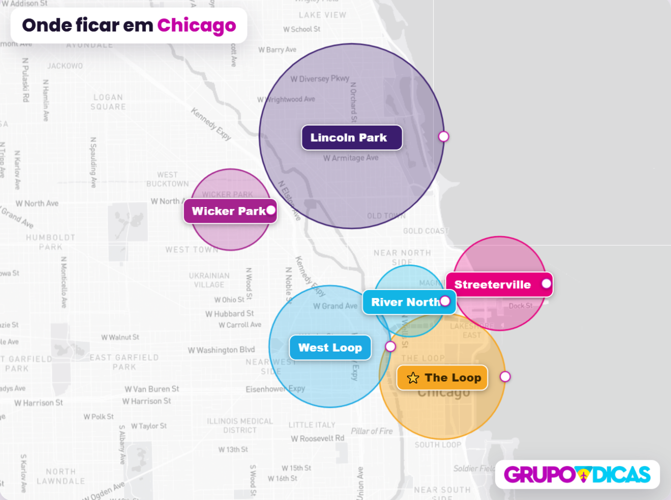 Mapa de Chicago Mapa de Chicago