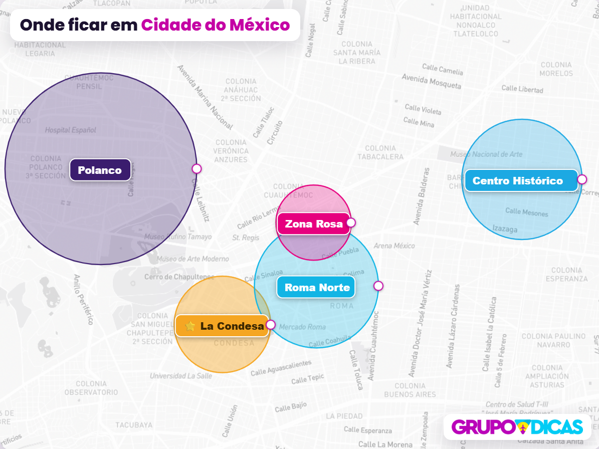 Mapa de Cidade do México Mapa de Cidade do México