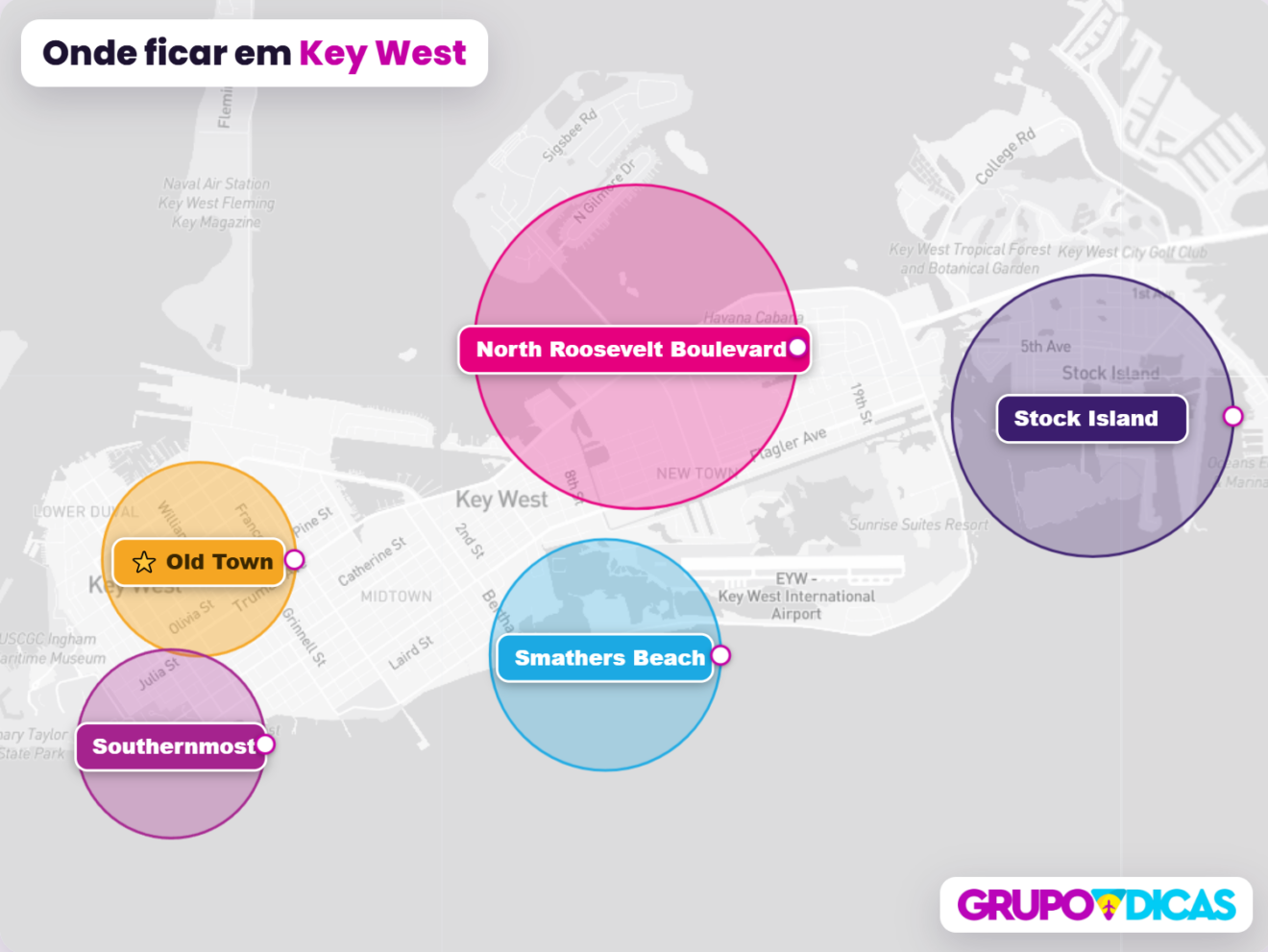 Mapa de Key West Mapa de Key West