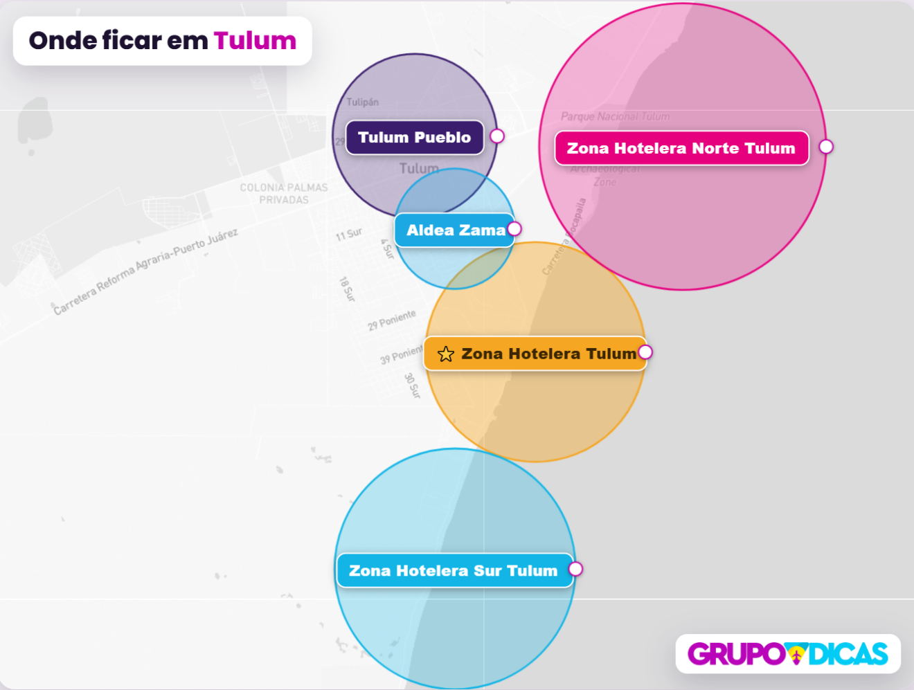 Mapa de Tulum Mapa de Tulum