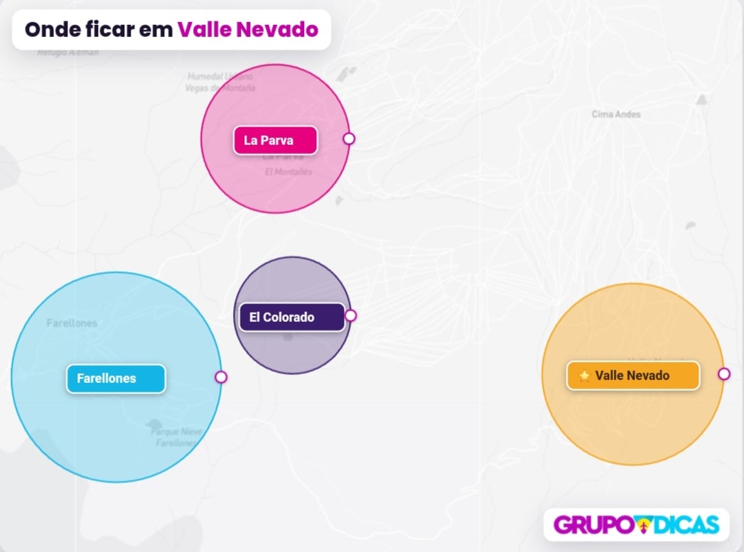 Mapa de Valle Nevado Mapa de Valle Nevado