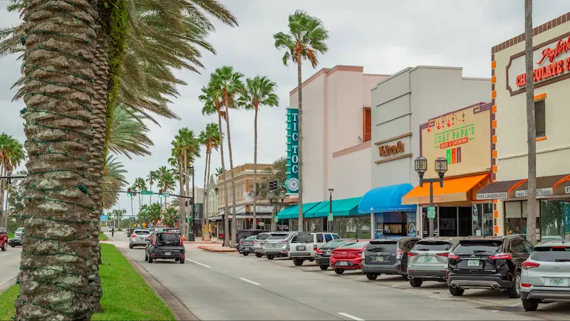 Lojas na Beach Street em Daytona Beach