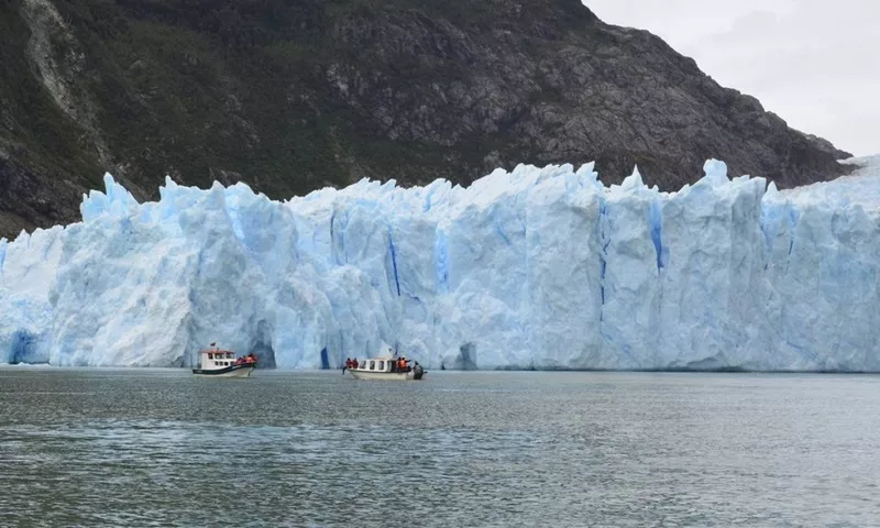 Lagoa de San Rafael na região de Aysén