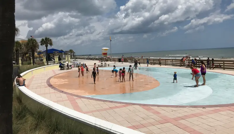 Splash Pad no Sun Splash Park em Daytona Beach