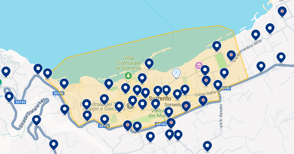 Mapa de Sorrento