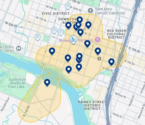 Melhor área para se hospedar em Austin