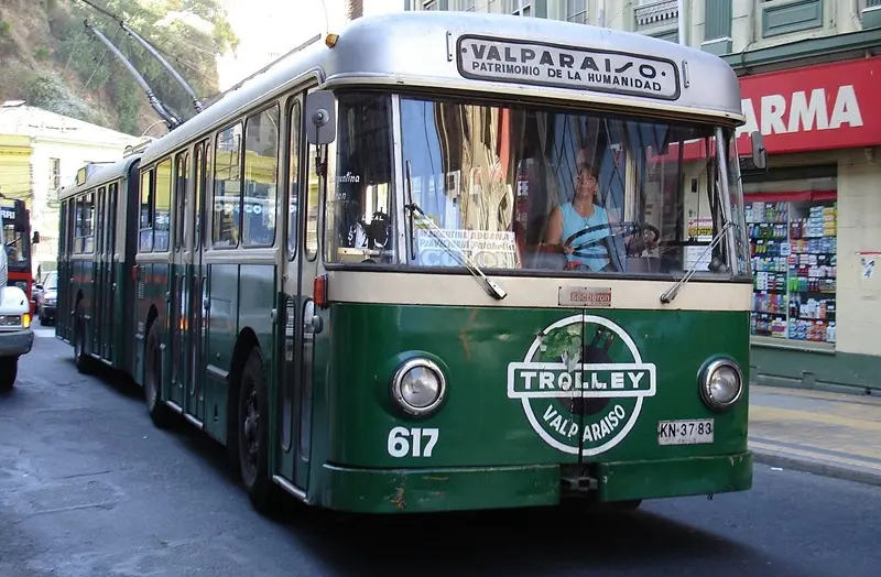 Trolebus em Valparaíso