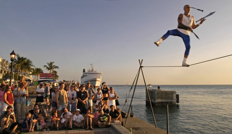 Sunset Celebration na Mallory Square em Key West