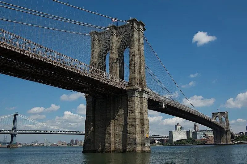 Vista da Ponte do Brooklyn em Nova York